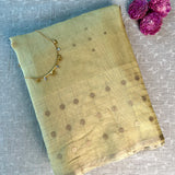 Metallic handwoven organza saree