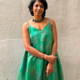 Jugal Hoops Asymmetric Silk Dress