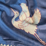 Tussar applique saree