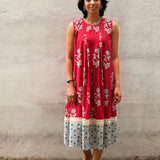 Scarlet Floral Sleeveless Dress