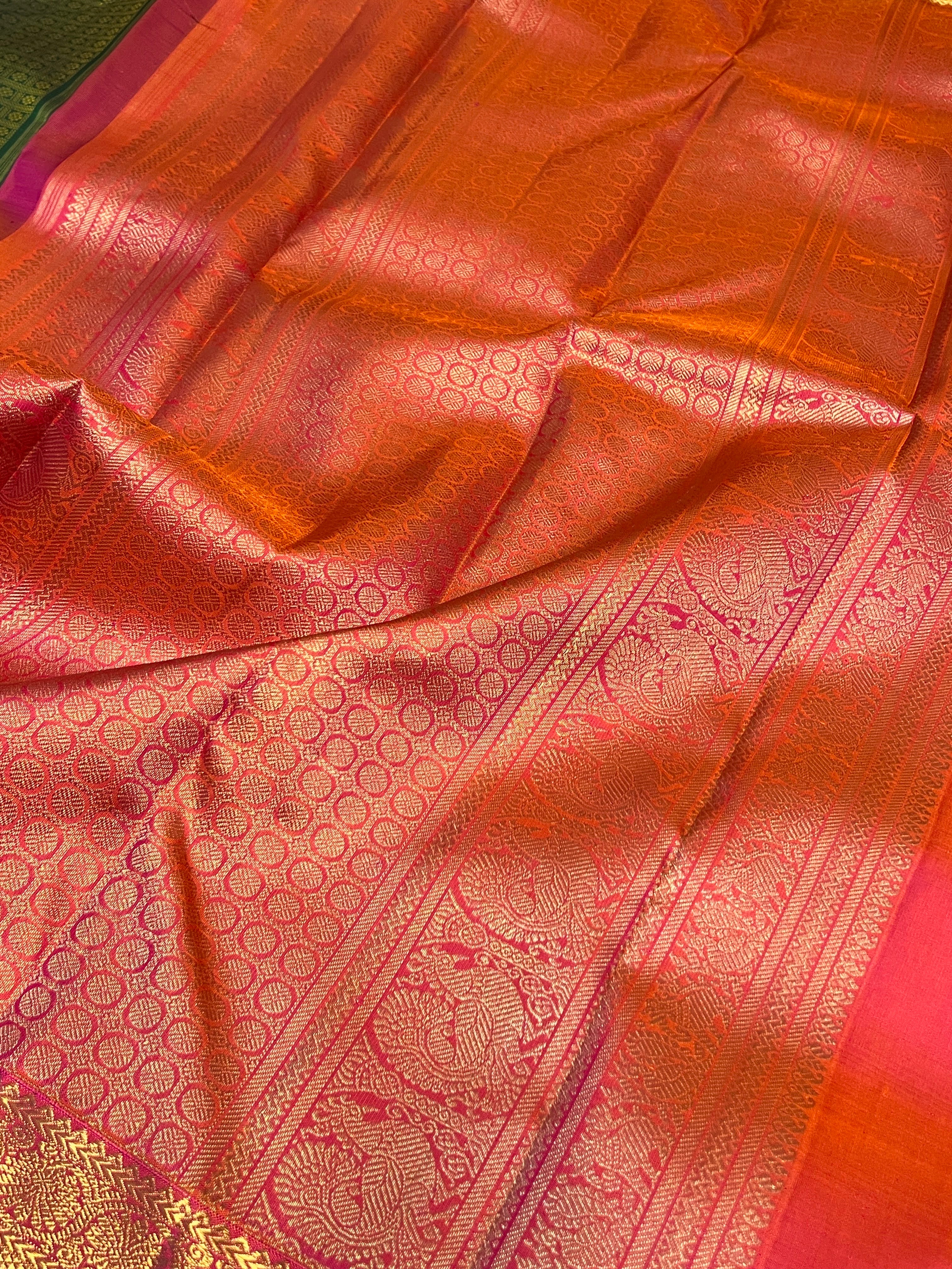 Sumangala rudraksh bridal Kanchipuram silk saree