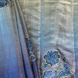Tussar applique saree