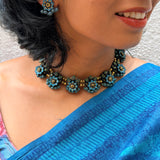 Veena Cockatiel Tussar Saree