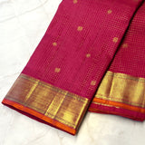 Charita Pink Micro checks Silk Saree
