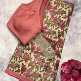 Veena all over floral Tussar saree