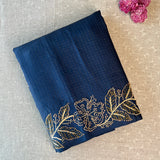 Tussar hand embroidered saree
