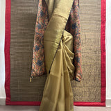 Mishrita Organza Flip Saree - Olive