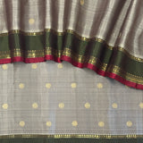 Vera Twin Border Kanchipuram Silk Saree - Grey