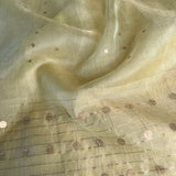 Metallic handwoven organza saree