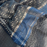 Metallic zari striped organza saree