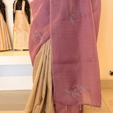 Mishrita Embroidered Colour Block Organza Saree