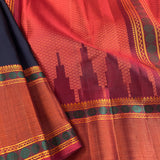 Kimaya plain rudraksh border silk saree