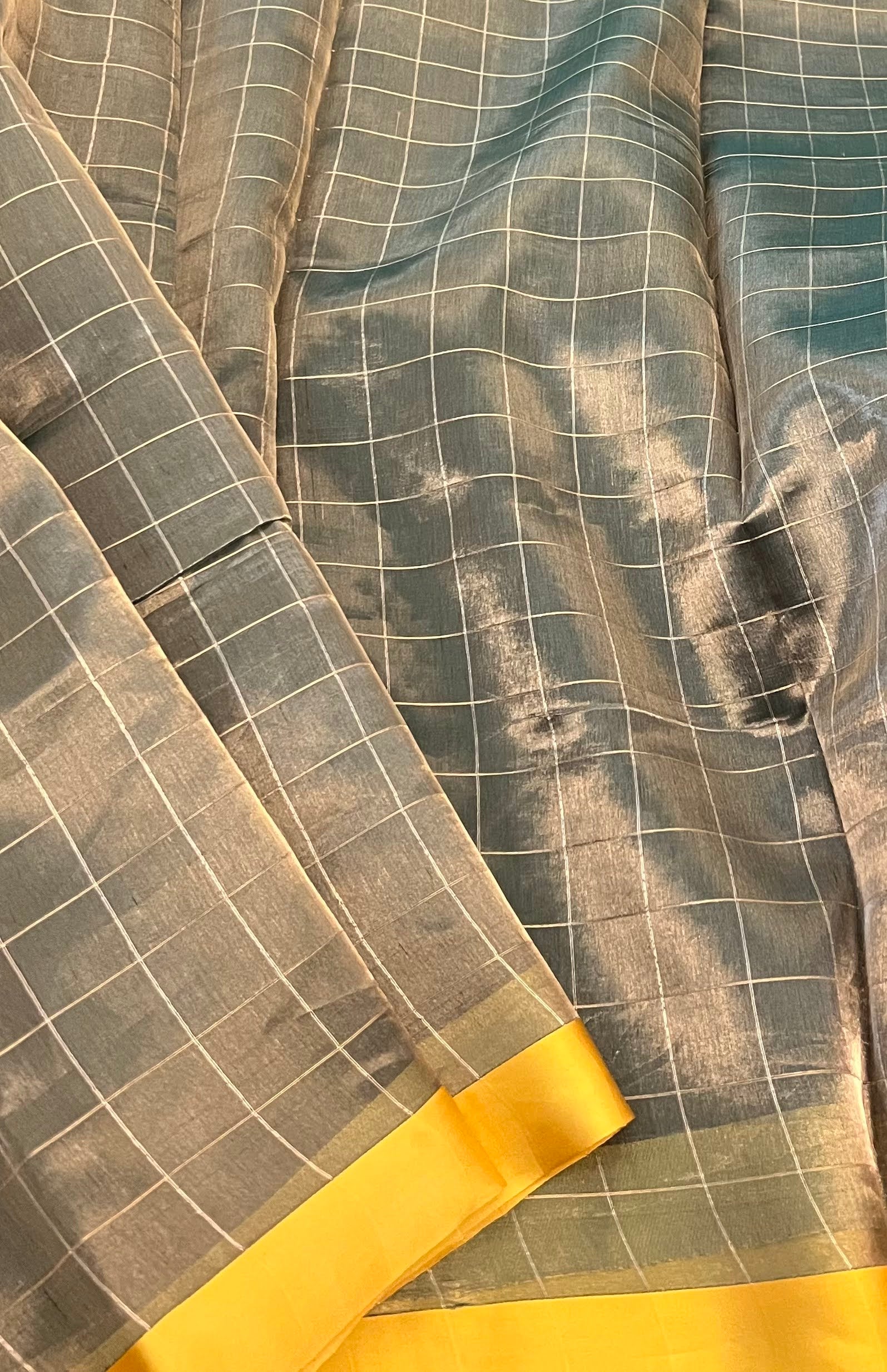 Grey-silk-and-organza-saree-with-zari-checks-and-yellow-satin-border-4.jpg