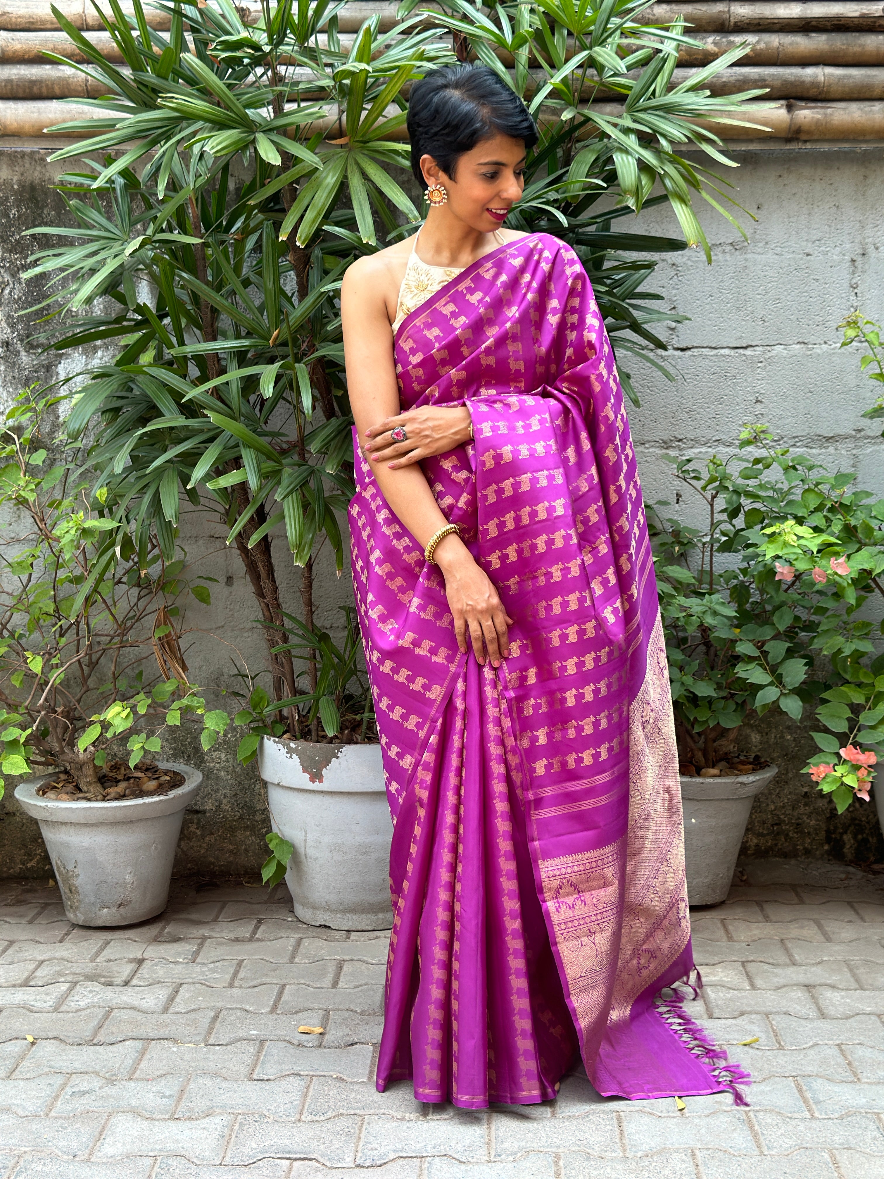 Meera kamadhenu Kanchipuram silk saree