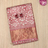 Maya White Rose Tussar Saree