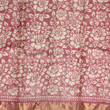 Maya White Rose Tussar Saree