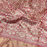 Maya White Rose Tussar Saree