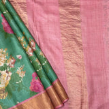 Maya Candy Rose Tussar Saree