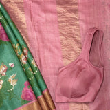Maya Candy Rose Tussar Saree
