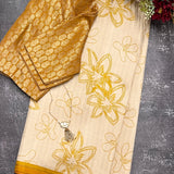 Mila stripe and flowers Kanchipuram silk saree