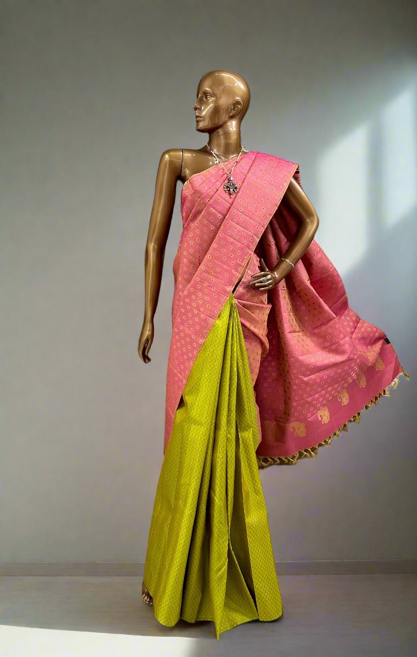 Ranya meenakari kanchipuram silk saree