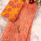 Gold embroidered kota Tussar saree