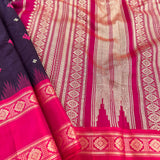 Kanchi cotton saree with silk border and Kutch embroidery