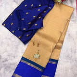 Mohana tricolour kanchipuram silk saree