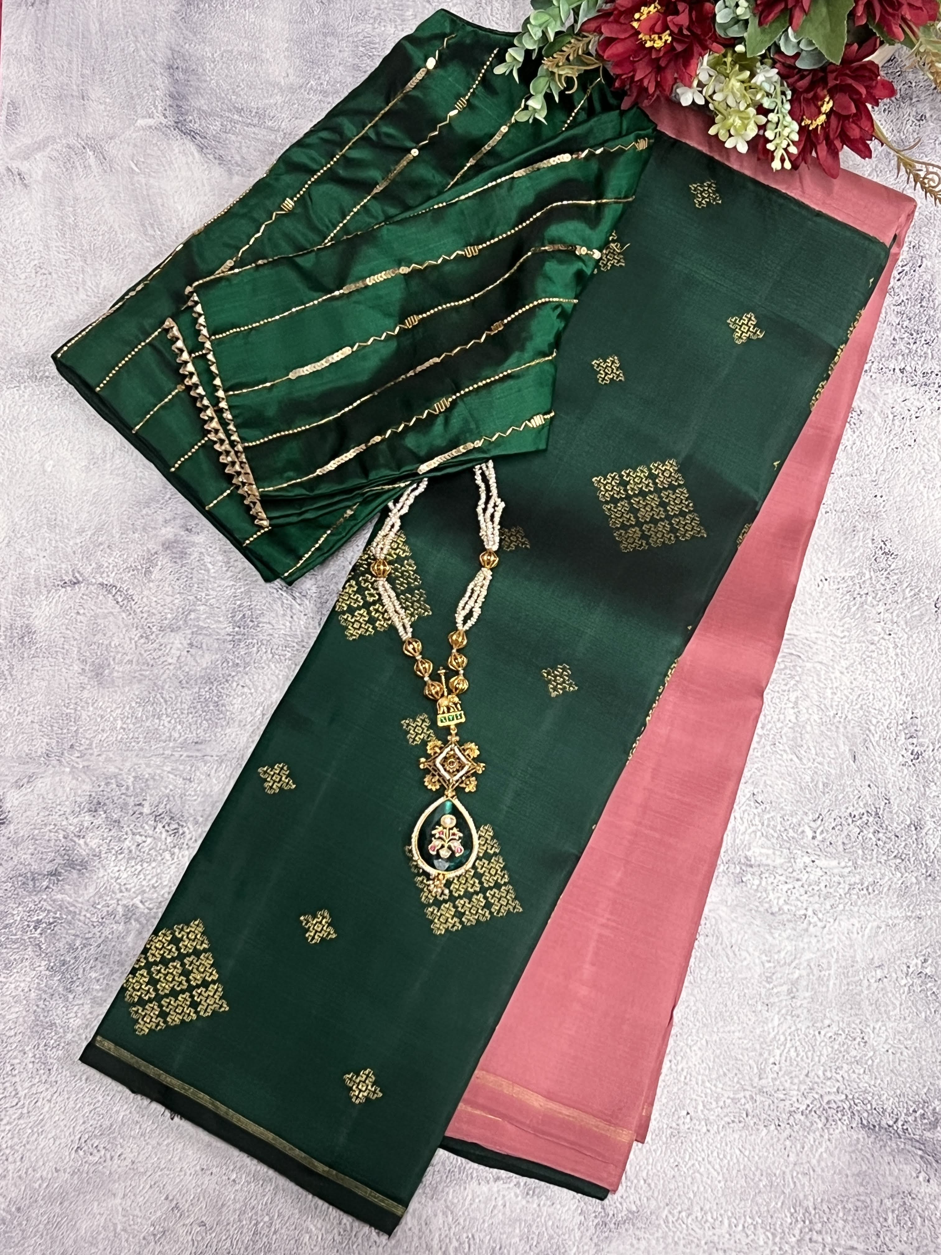 Ranya korvai kanchipuram silk saree