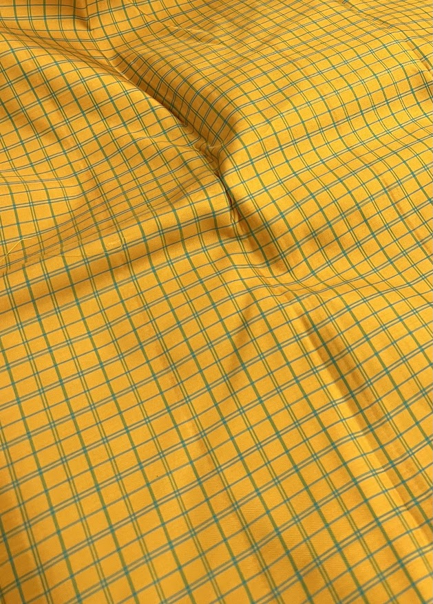 Chettinad checked kanchi silk fabric