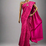 Mila monotone printed kanchi organza saree