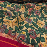 Iniya kalamkari saree with silk border