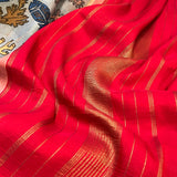 Kalpataru sea of life kalamkari painted kanchi silk saree