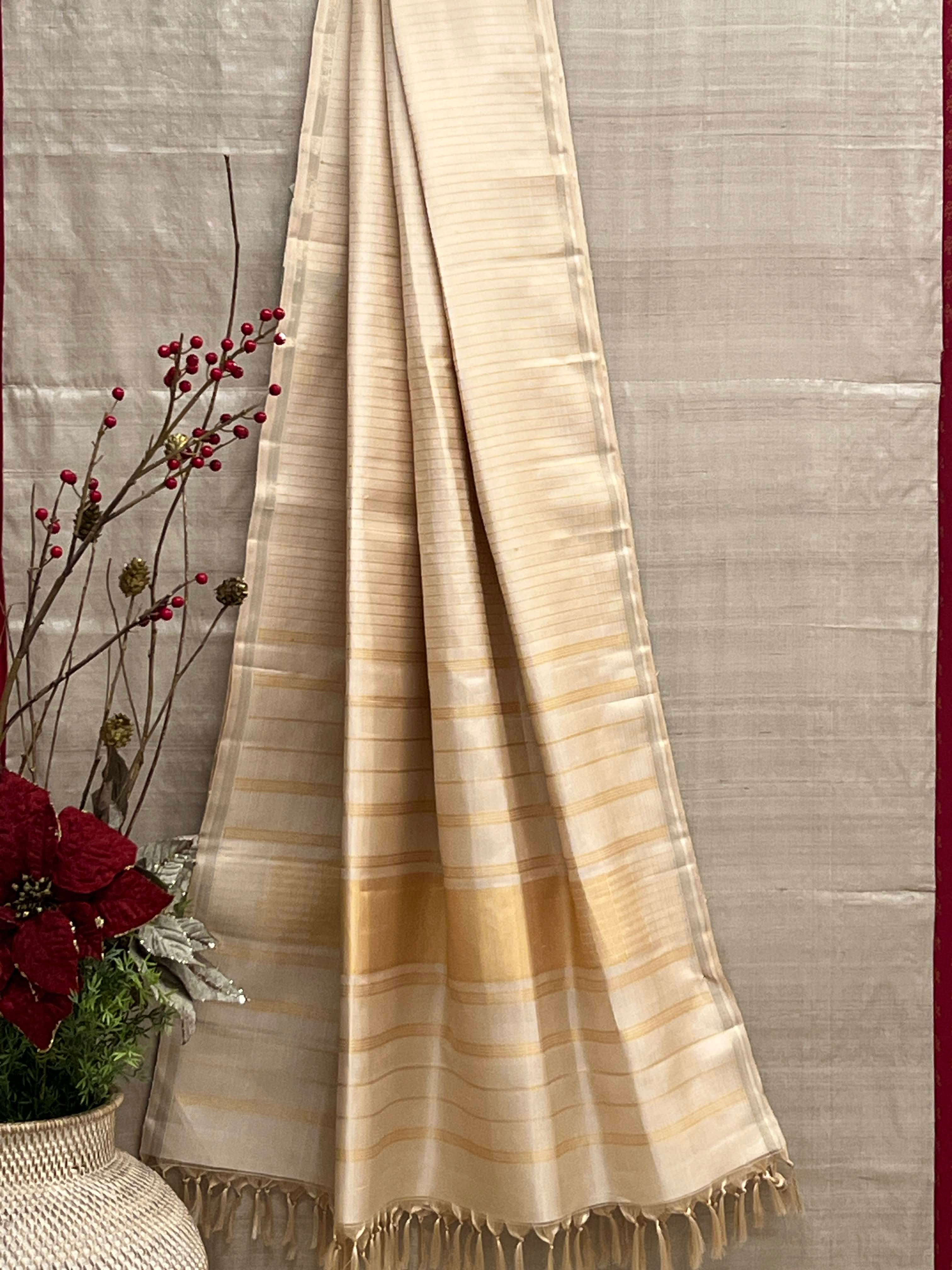 Alani striped Kanchi silk dupatta