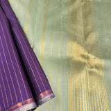 Alani thin striped Kanchipuram silk saree