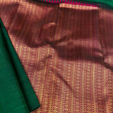 Colour block kanchipuram silk saree