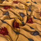 Sameeksha lotus chiffon kalamkari saree