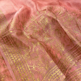 Gold printed organza dupatta