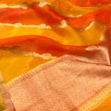 Leheriya organza woven dupatta