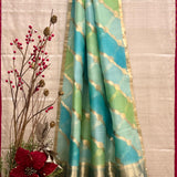 Leheriya organza woven dupatta