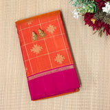 Charita kolam kanchipuram silk saree