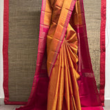 Vera Tangerine Kanchipuram Silk Saree