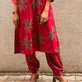 Jugal Floral Silk Kurta Set