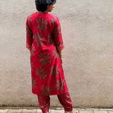 Jugal Floral Silk Kurta Set