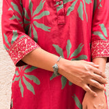 Jugal Floral Silk Kurta Set