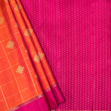 Charita kolam kanchipuram silk saree