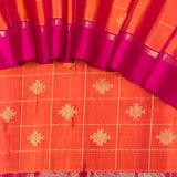 Charita kolam kanchipuram silk saree