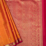 Vera Tangerine Kanchipuram Silk Saree