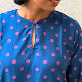 Jugal Polka Silk Kurta Set
