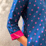 Jugal Polka Silk Kurta Set